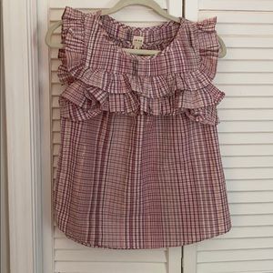 Pink La Vie Rebecca Taylor ruffle blouse